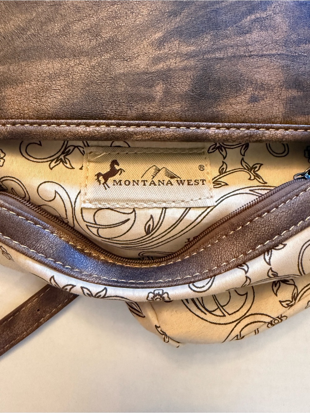 Montana West Western Crossbody Purse Brown Turquoise Embroidered Studded Bag - Picture 3 of 15